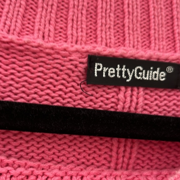 PrettyGuide Pink Cableknit Sweater size M - Picture 3 of 6